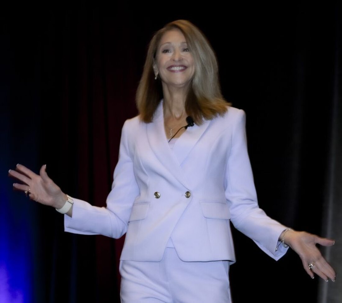 Nancy Post delivering the 2025 Women in Mining USA keynote